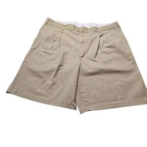 School Apperal Khaki pleated front shorts 38 Husky